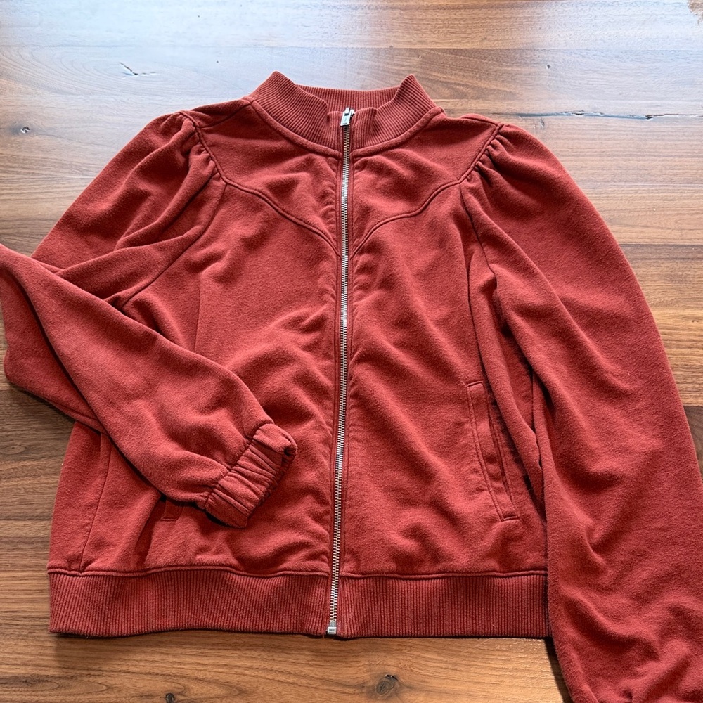 Banana Republic Zip-Up Jacket – Size Small, Rusted Red